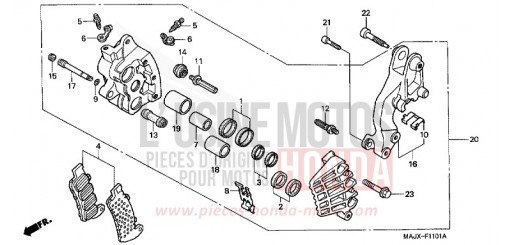 MACHOIRE DE FREIN AVANT D. (ST1100A) ST1100AX de 1999
